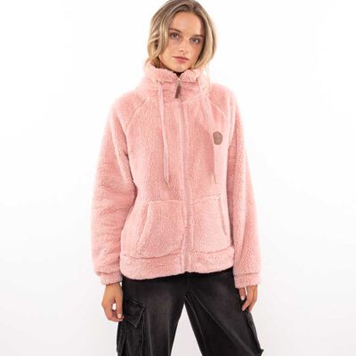 Polerón Peludo Mujer Icono Rosado
