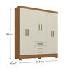 Closet Di Poretti Design Itacare 3 Cajones 6 Puertas Caf&eacute;