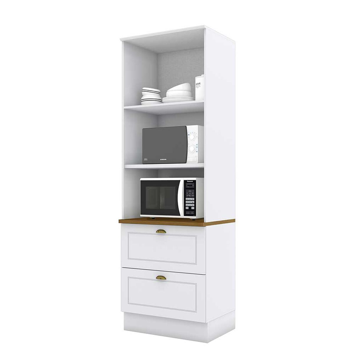 Mueble de Cocina Home Mobili Americana 2 Cajones 2 Puertas Blanco