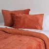 Plumón Liso Mashini 2 Plazas Corduroy Coral Sherpa Terracota
