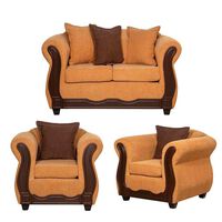 Juego de Living Black Factory Barcelona 4 Cuerpos Oro