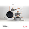 Bater&iacute;a de Cocina Aluminio Fundido Thomas 7 Piezas Gris
