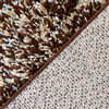 Alfombra Shaggy Bicolor 50 X 100 Cm Brown Beige