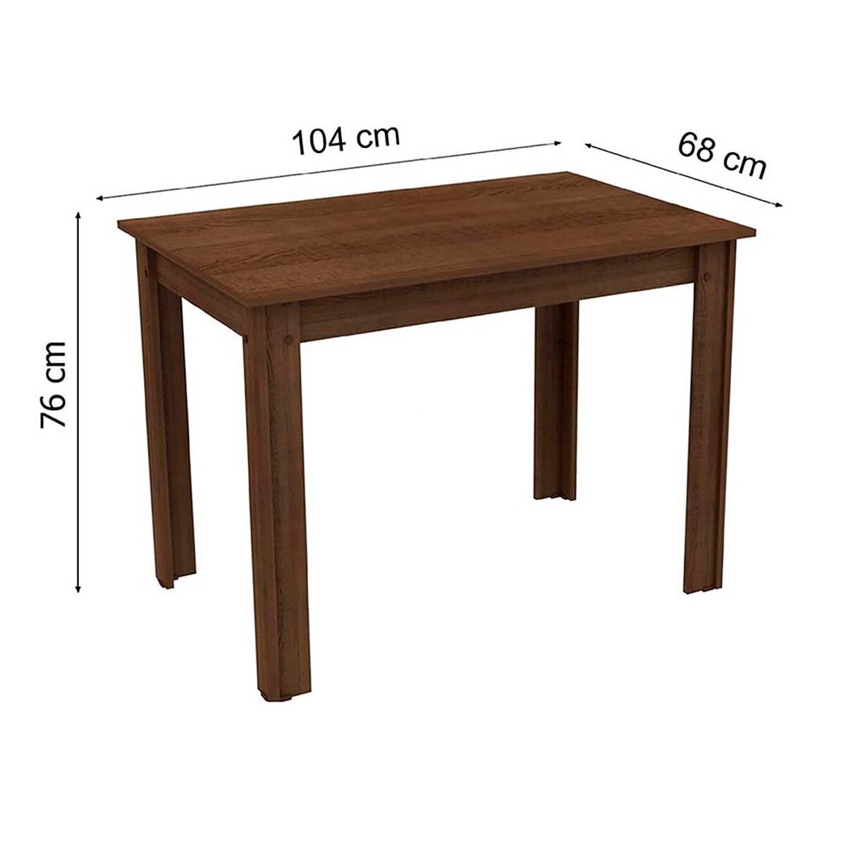 Juego de Comedor Vekkahome Leone 4 Sillas Caf&eacute;
