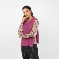 Sweater Sin Mangas Mujer Alma Morado
