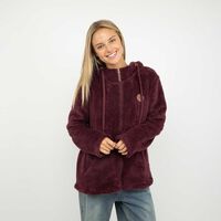 Polerón Peludo Mujer Icono Burdeo, Negro, Oliva, Rosado