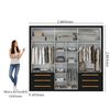 Closet Di Poretti Design Veneto 6 Puertas 6 Cajones Gris