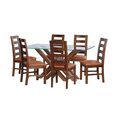 Juego de Comedor Latam Home Merida 6 Sillas Tabaco