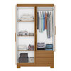 Closet Home Mobili Lucca 4 Puertas 2 Cajones Caf&eacute;