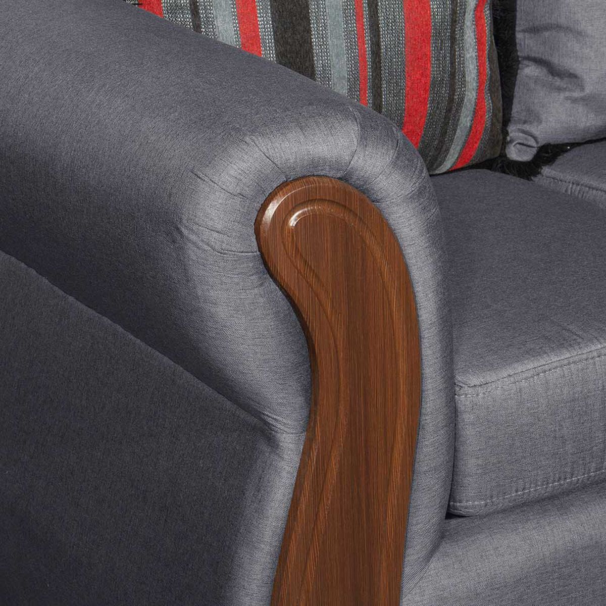 Juego de Living Black Factory Sofia 5 Cuerpos Marengo