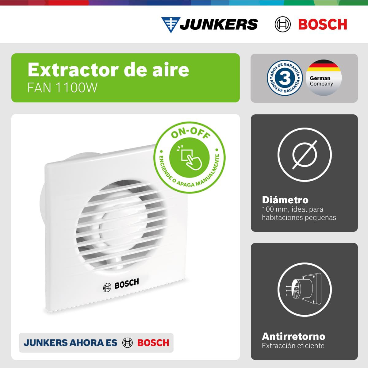 Extractor Aire Bosch  Fan 1100 W