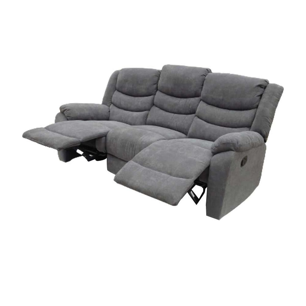 Bergere Reclinable Furnitech Atlanta 3 Cuerpos Gris
