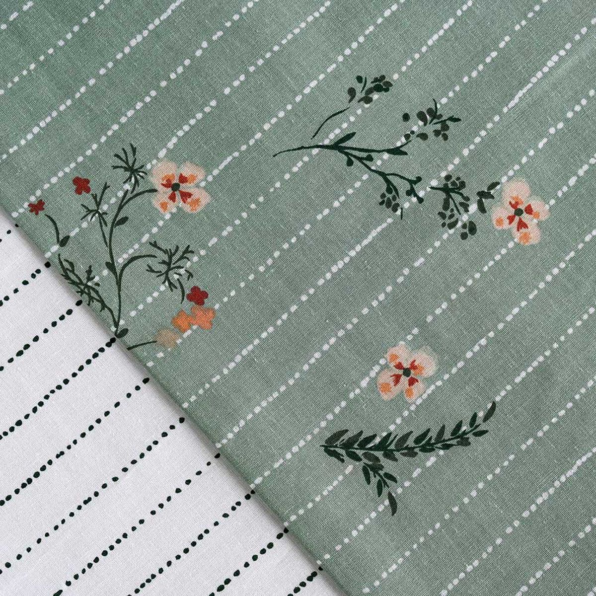 Juego de Sábanas American Family 144 Hilos 1,5 Plazas Sarah Turquesa