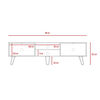 Rack TV TuHome Vassel Habano / Blanco Hasta 80"
