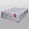 Combo Cama Americana Rosen 2 Plazas Base Dividida Beat + Set Maderas Casanova Nogal + Pack Almohadas Celta Imperial Soft