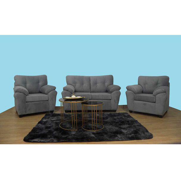 Juego de Living Almore Urban Gris 2 - 1 - 1