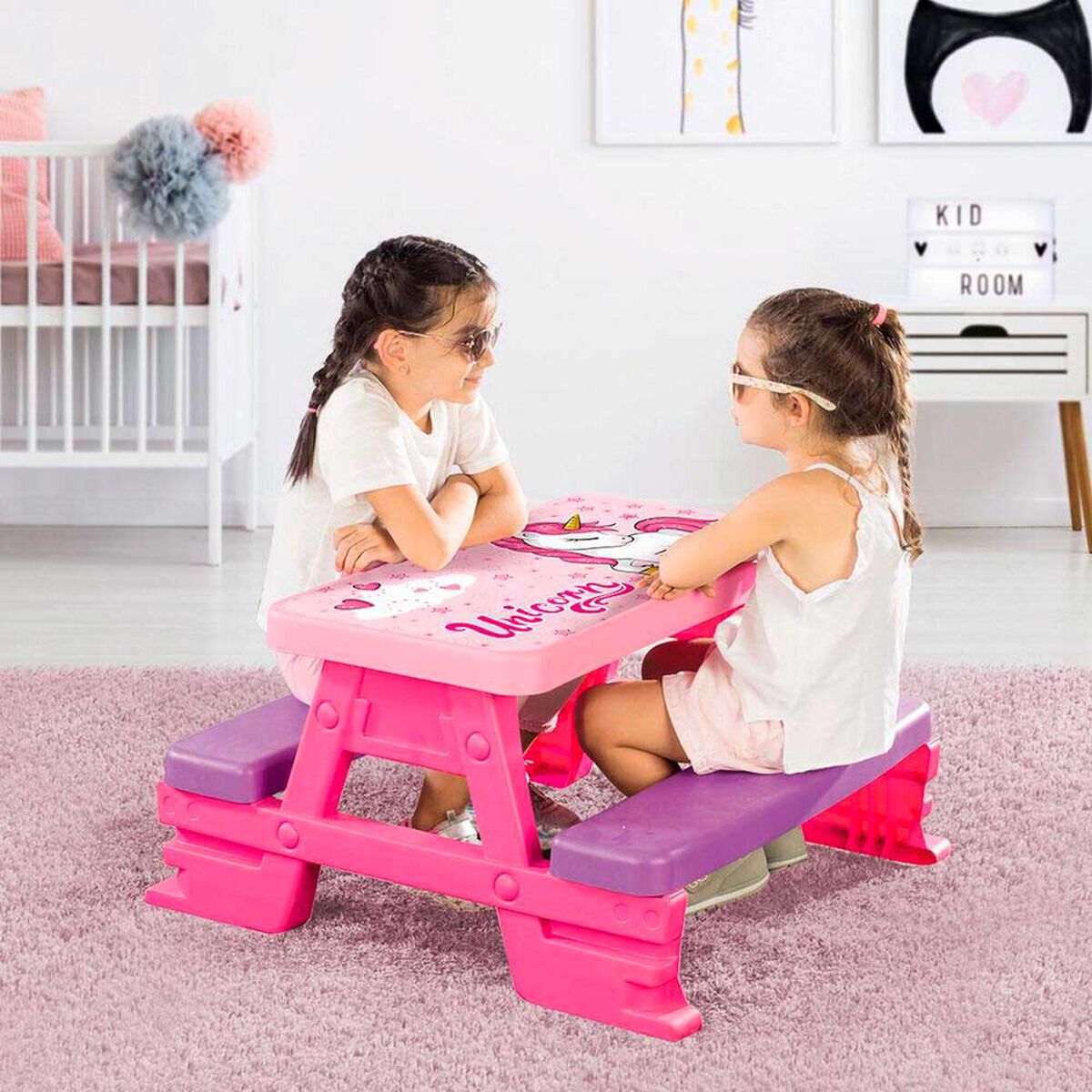 Mesa de Picnic Para 4 Unicornios Dolu