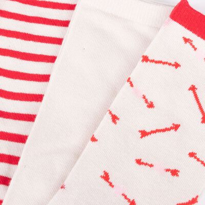 Imagen 2 del producto Pack 3 Calcetines Mujer Icono Rojo