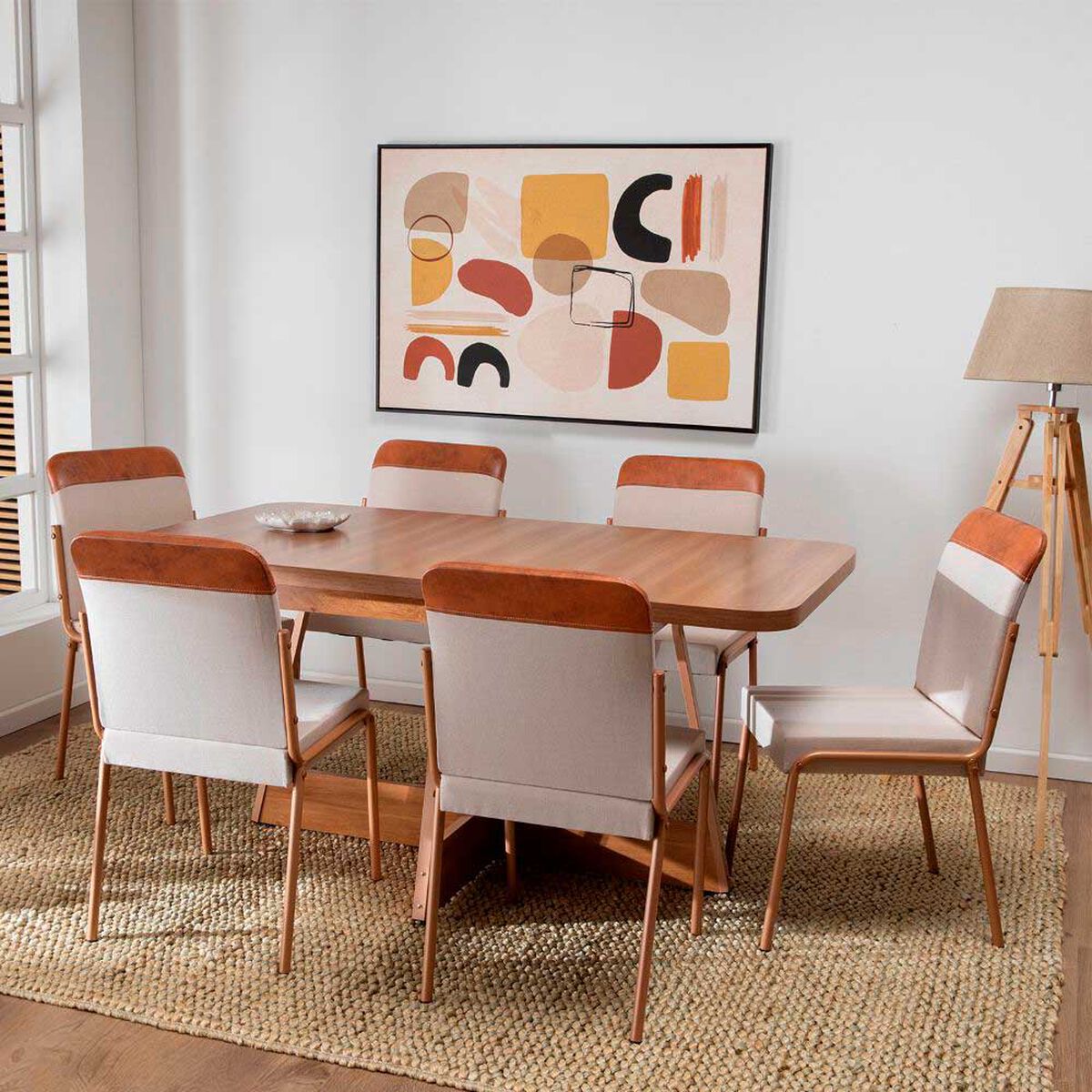 Mesa de Comedor Roca Rio 160x90cm Canela