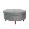 Pouf Latam Home Paris Tela Velvet Gris