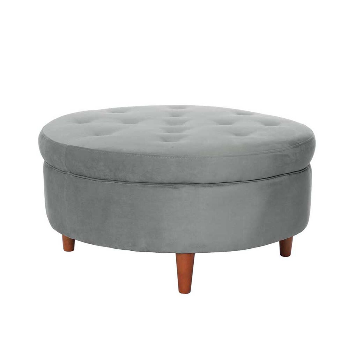 Pouf Latam Home Paris Tela Velvet Gris