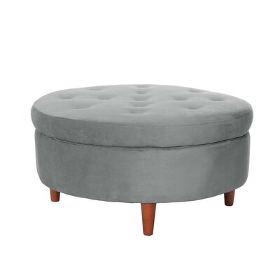 Imagen 1 del producto Pouf Latam Home Paris Tela Velvet Gris