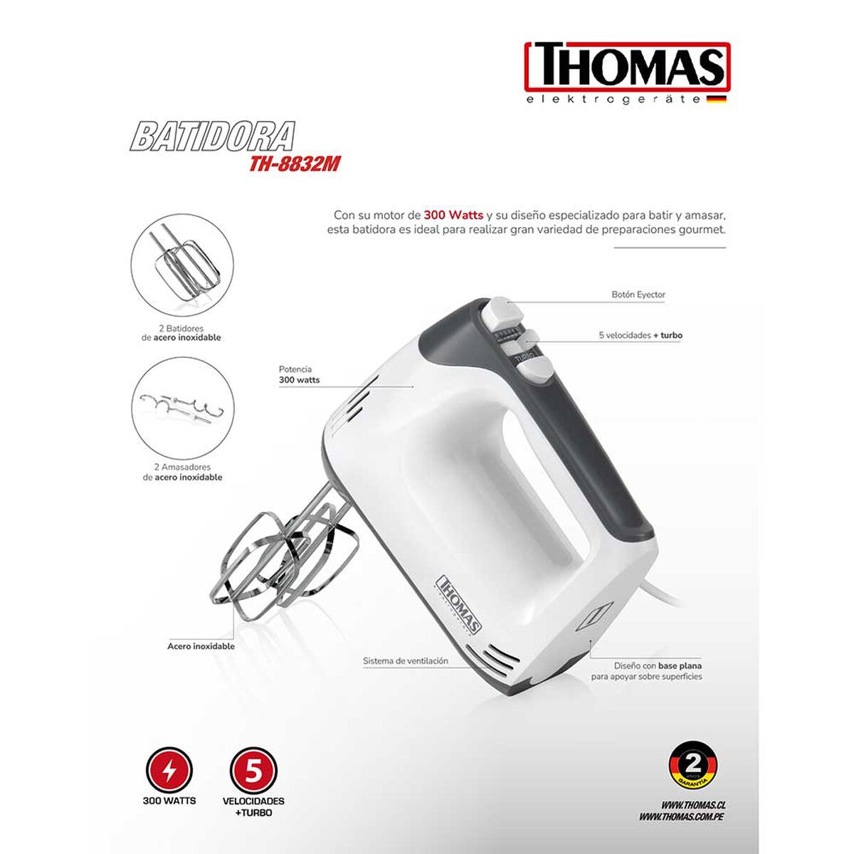 Batidora Manual Thomas TH-8832M