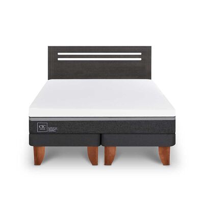 Cama Europea CIC Base Dividida 2 Plazas Ortopedic Advance + Respaldo Munich