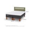 Cama Europea CIC Base Dividida 2 Plazas Ortopedic Advance + Respaldo Munich Olivo