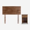 Cama Europea Rosen 1 Plaza Wave + Respaldo Tabor Caramelo + Velador