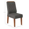 Juego de Comedor Vekkahome Munique Lídia 6 Sillas Gris