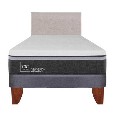 Imagen 1 del producto Cama Europea CIC 1,5 Plazas Ortopedic Advance + Respaldo Tigris