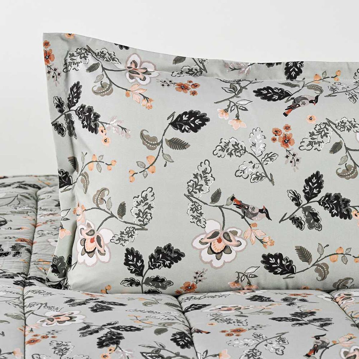 Plumón Elements & Co 1,5 Plazas Bird Gris