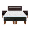 Cama Europea CIC Green Infinity 2 Plazas + 1 Respaldo + 2 Veladores Munich
