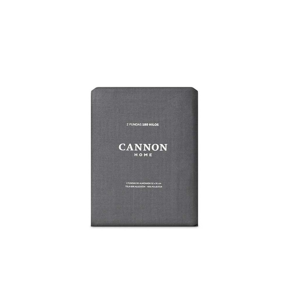 Funda de Almohada Cannon Liso 51 x 91 cm Gris