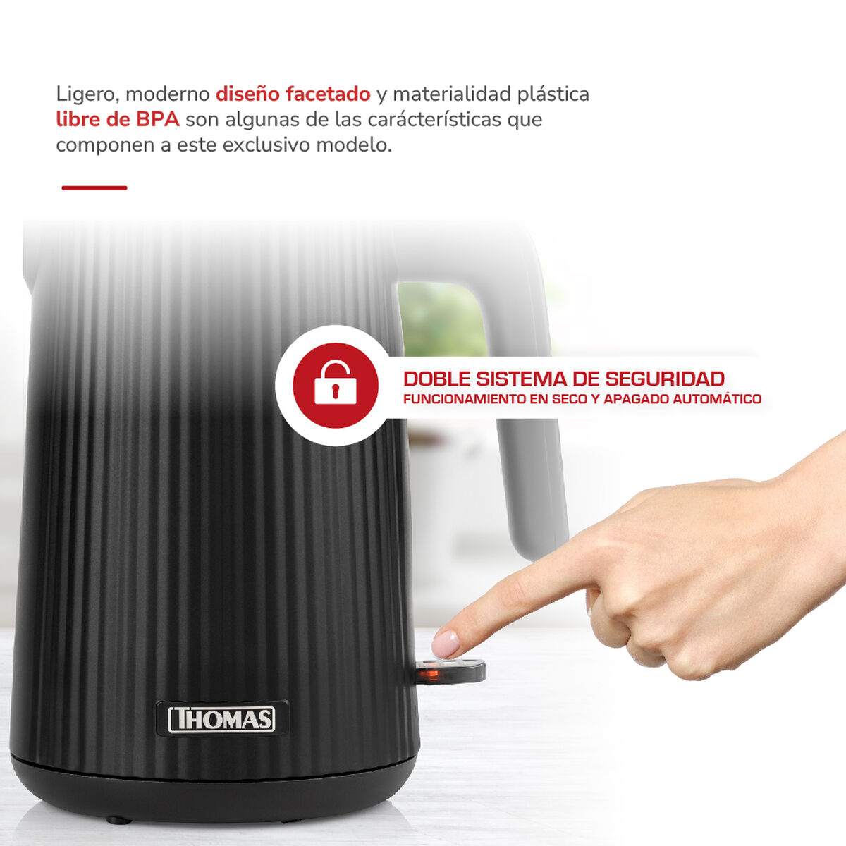 Hervidor Thomas TH-4343N 1,8 lts