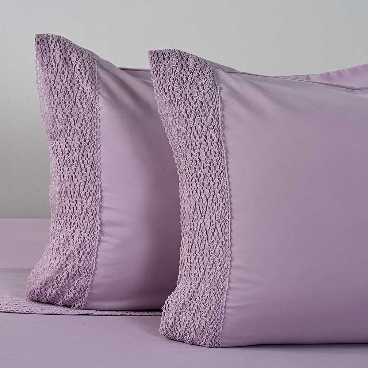 Juego de Sábanas American Family King Crochet Malva