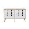 Cómoda Doble TuHome Huna 6 Cajones Macadamia Blanco