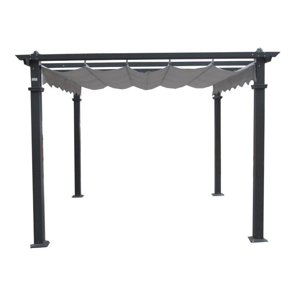 Gazebo Tela Aluminio Retractil Spazzio Roma 3 x 3 mts