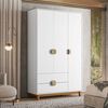 Clóset Vekkahome Ipe 3 Puertas 2 Cajones Blanco Café