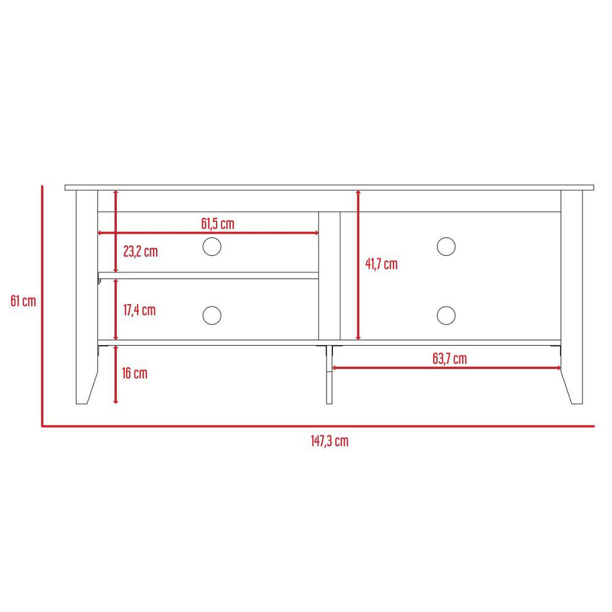 Rack TuHome Essential Hasta 65" Rovere
