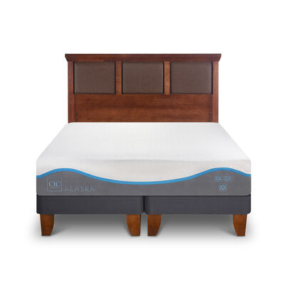 Imagen 1 del producto Cama Europea CIC Base Dividida 2 Plazas Alaska + Respaldo