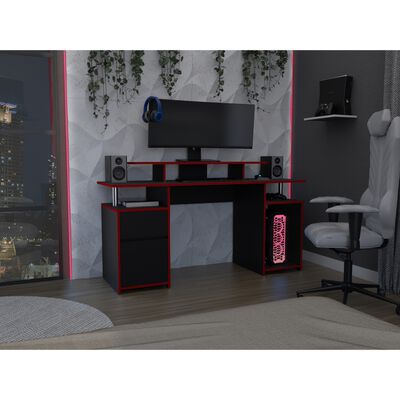 Imagen 1 del producto Escritorio Gamer TuHome Keria Wengue Y Rojo