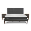 Cama Europea CIC King New Ortopedic + Respaldo Eufrates + 2 Veladores