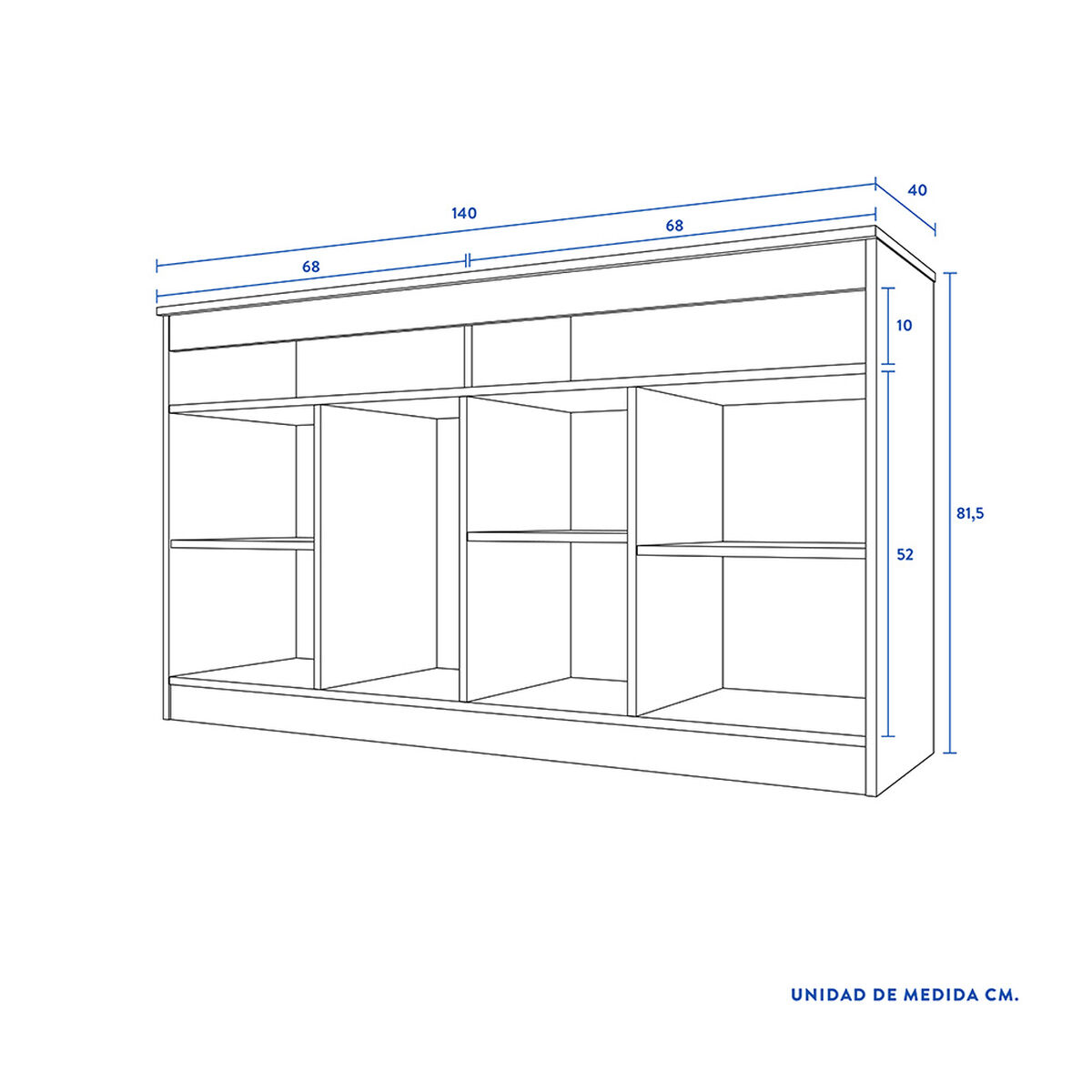 Rack TV CIC Murillo Hasta 60"