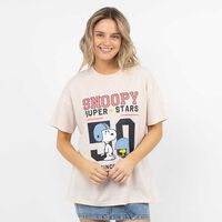 Polera Con Dibujos Animados Manga Corta Mujer Icono Camel, Marengo