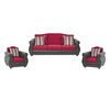 Juego de Living Innovamuebles Azucena Sofá 3 Cuerpos + Dos Sillones 1 Cuerpo Burdeo 