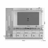 Centro Entretenimiento Almore Budapest Hasta 70" Cinamomo y Off White