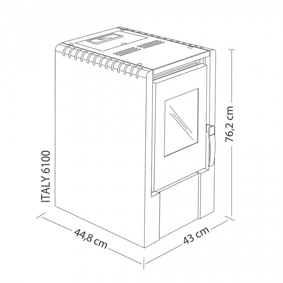 Calefactor a Pellet Amesti Italy 6100 Blanco