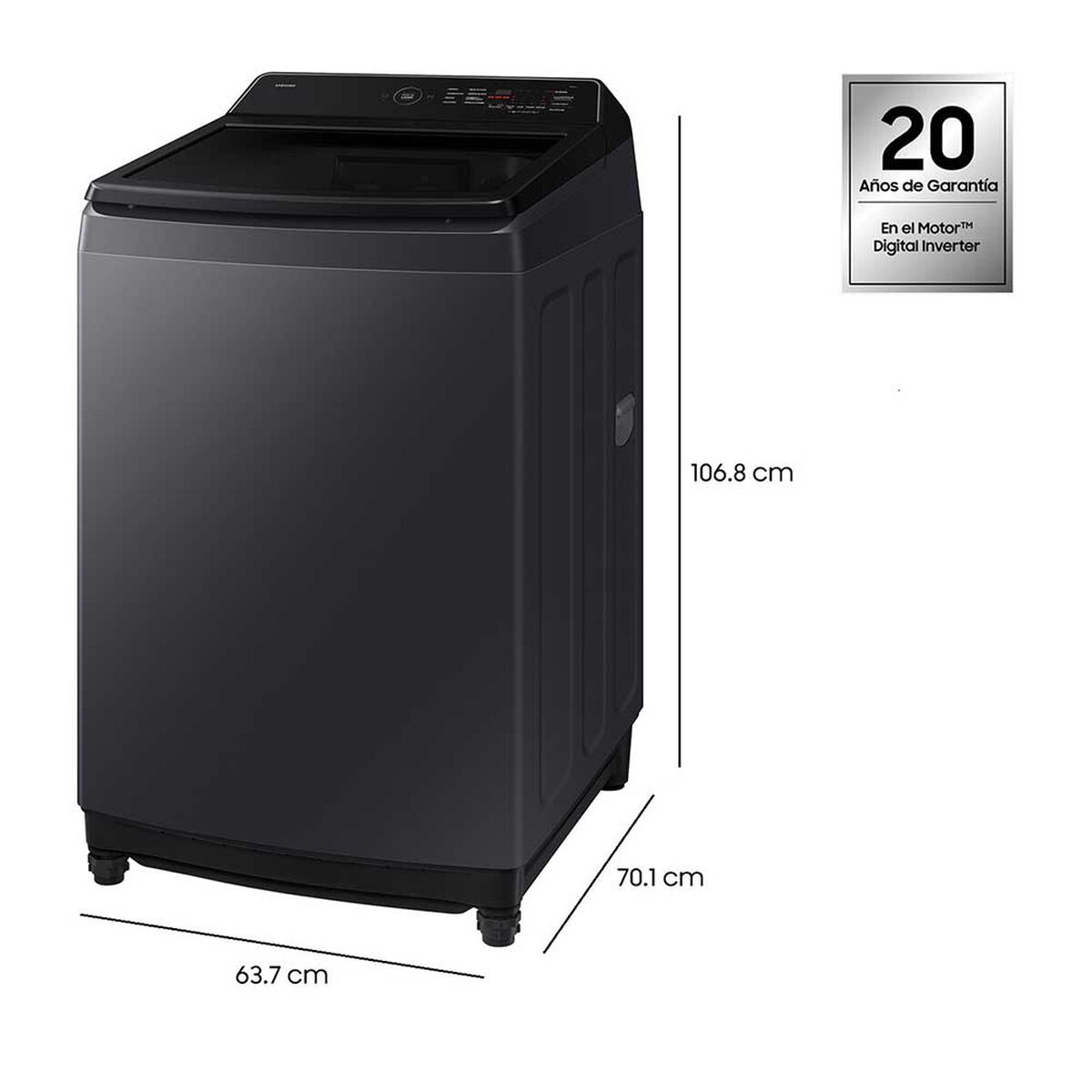 Lavadora Samsung WA40F17E7CZS 17 kg